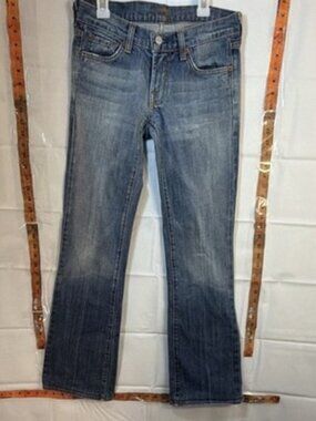 7 For All Mankind Bootcut Jeans Blue Denim Stretch Regular Fit Women